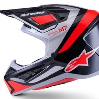 Мотокрос каска ALPINESTARS SM7 RISE BLK/RD/SILV