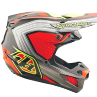 Mотокрос каска TROY LEE DESIGNS SE5 Composite Stripes - Black/Infra Red