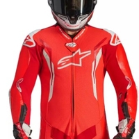 Кожен екип ALPINESTARS GP TECH V5 FLUO RED/WHITE