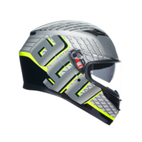 КАСКА  AGV K3 - FORTIFY GREY/BLACK/YELLOW FLUO