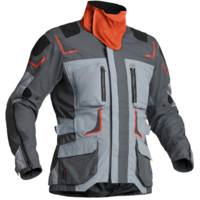 Текстилно мото яке Lindstrands Myrvik Light Grey/Black/Orange