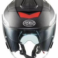 Скутерова каска Premier JT5 Carbon MA BLACK/RED