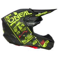 Мотокрос каска O'NEAL 5SERIES POLYACRYLITE ATTACK V.23 BLACK/NEON YELLOW