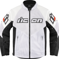 Мото яке ICON MESH AF LEATHER CE WHITE