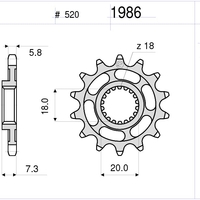 Предно зъбчато колело (пиньон) TROFEO 361986Z12