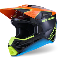 Мотокрос каска ALPINESTARSSM3 FRAY BLACK/ORANGE/YELLOW