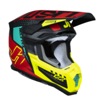 Mотокрос каска Just1 J-22 F Falcon Fluo Red/Yellow/Black