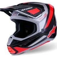 Мотокрос каска ALPINESTARS SM7 RISE BLK/RD/SILV