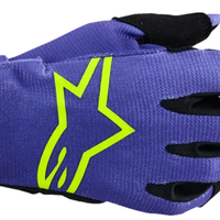 Детски мотокрос ръкавици ALPINESTARS RADAR PURPLE/YELLOW