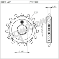 Предно зъбчато колело (пиньон) TROFEO 360457Z14
