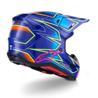Мотокрос каска ALPINESTARS SM7 CAST BLUE/YELLOW/PINK