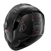 Каска SHARK SPARTAN RS CARBON XBOT BLACK/RED/SILVER