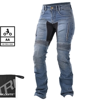 Дамски мото дънки TRILOBITE 661 PARADO REGULAR FIT LONG BLUE