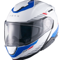 Каска NEXX X.LIFETOUR FLIP UP GLOBE WHITE BLUE