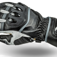 Кожени мото ръкавици Lindstrands Bergby Black/White