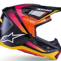 Мотокрос каска ALPINESTARS SM7 RISE BLK/YL/PINK