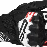 КОЖЕНИ РЪКАВИЦИ ALPINESTARS SP-3 BLK/WHT/RD FLUO