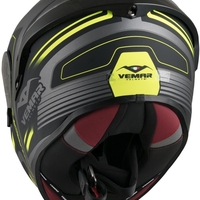 Спортна каска VEMAR HURRICANE LASER MATT SILVER/FLUO YELLOW