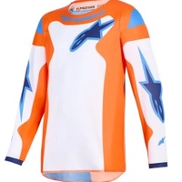 Детско мотокрос джърси Alpinestars FLUID GRID ORAN/BLUE