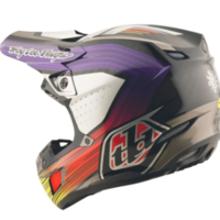 Mотокрос каска TROY LEE DESIGNS SE5 Carbon Stripes - Black/Violet