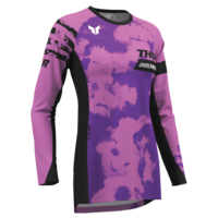 Дамско мотокрос джърси THOR LAUNCHMODE BLEACH BLACK/ORCHID