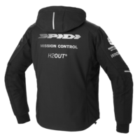 Текстилно мото яке SPIDI Hoodie Armor H2Out Black/White