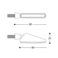 LED мото мигачи BARRACUDA SQB-LED BASIC