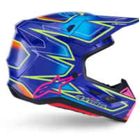 Мотокрос каска ALPINESTARS SM7 CAST BLUE/YELLOW/PINK