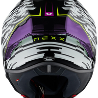 Каска NEXX X.R3R GLITCH RACER WHITE/NEON