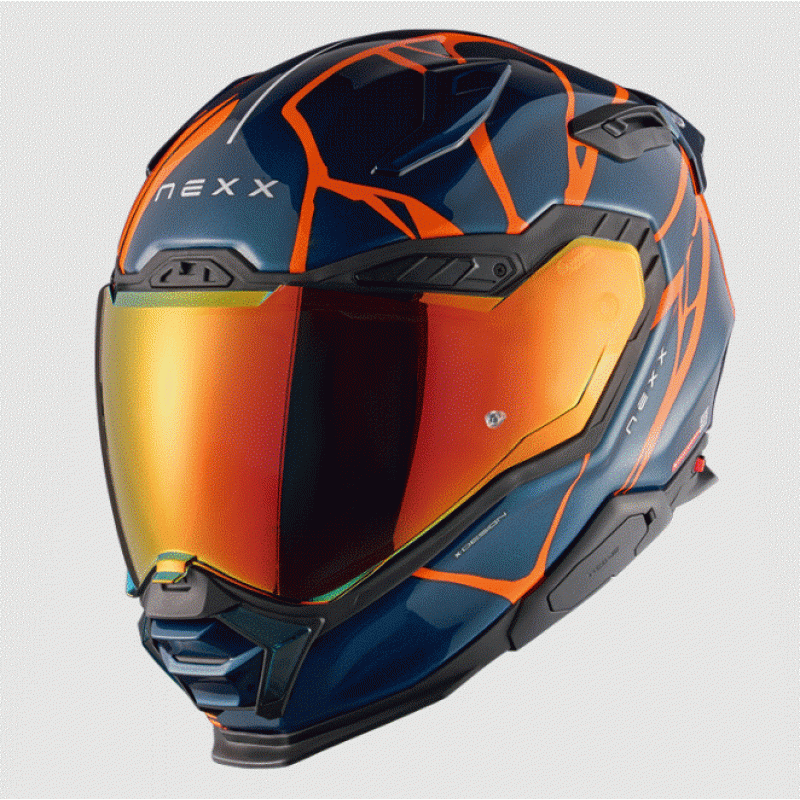 Каска NEXX X.WST3 B-SIDE BLUE TEAL/ORANGE