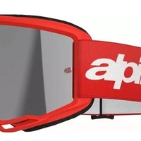 Мотокрос очила ALPINESTARS VISION 3 WORDMARK RED MIRROR-SIL