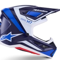 Мотокрос каска ALPINESTARS SM7 RISE BLUE/WHITE