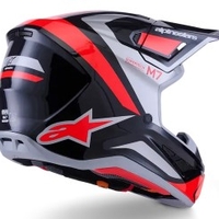 Мотокрос каска ALPINESTARS SM7 RISE BLK/RD/SILV