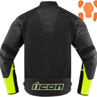 Мото яке ICON CONTRA2 LEATHER HI-VIZ