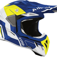 Мотокрос каска AIROH AVIATOR ACE 2 SHIELD BLUE/YELLOW