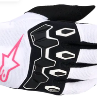 Дамски мотокрос ръкавици ALPINESTARS FULL BORE V2 WHITE/PINK/BLACK