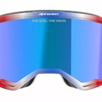 Мотокрос очила ALPINESTARS VISION 5 CORP RED/WT/BL MIRROR-BLUE