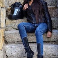 Дамски мото дънки TRILOBITE 2063 ALLSHAPE BLUE