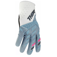 Дамски мотокрос ръкавици THOR WOMEN'S SPECTRUM WHITE/BLUE