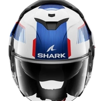 Модуларна каска SHARK OXO SIKTER White Chrome Blue