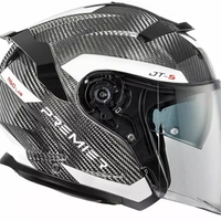 Скутерова каска Premier JT5 Carbon MA 8 BLACK/WHITE