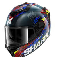Каска SHARK SPARTAN GT PRO CARBON SPEED-VIB BLACK/BLUE/RED
