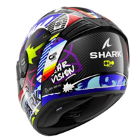 Каска SHARK SPARTAN RS CARBON STREETRUSH BLACK/BLUE/SILVER/YELLOW