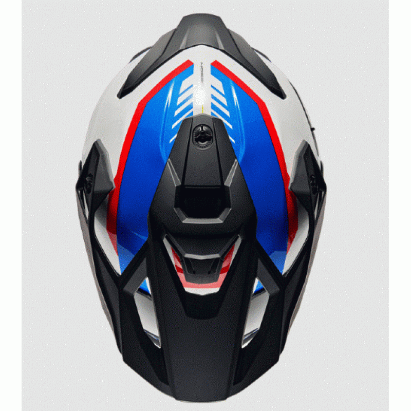Адвенчър каска NEXX Y.TRAVL QUEST WHITE/BLUE/RED