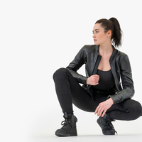 Дамски мото дънки SHIMA FLEXX BLACK