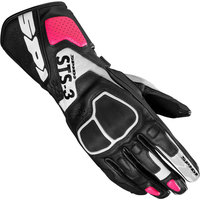 Дамски кожени мото ръкавици SPIDI STS-3 BLACK/FUCHSIA