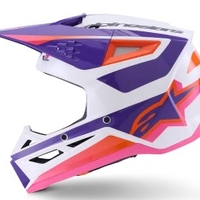Мотокрос каска ALPINESTARS SM3 HEAT WHT/PU/PINK