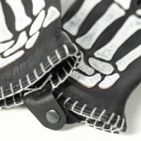 Кожени ръкавици JOHN DOE SKELETOR LEATHER BLACK/WHITE