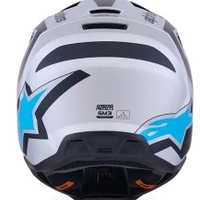 Мотокрос каска ALPINESTARS SM3 HEAT SILV/BL/BLK