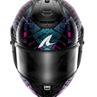Каска SHARK SPARTAN RS CARBON REPTAIA BLACK/BLUE/PURPLE